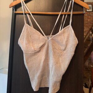 Zara Cotton Beachy Spaghetti Strap Top | Medium